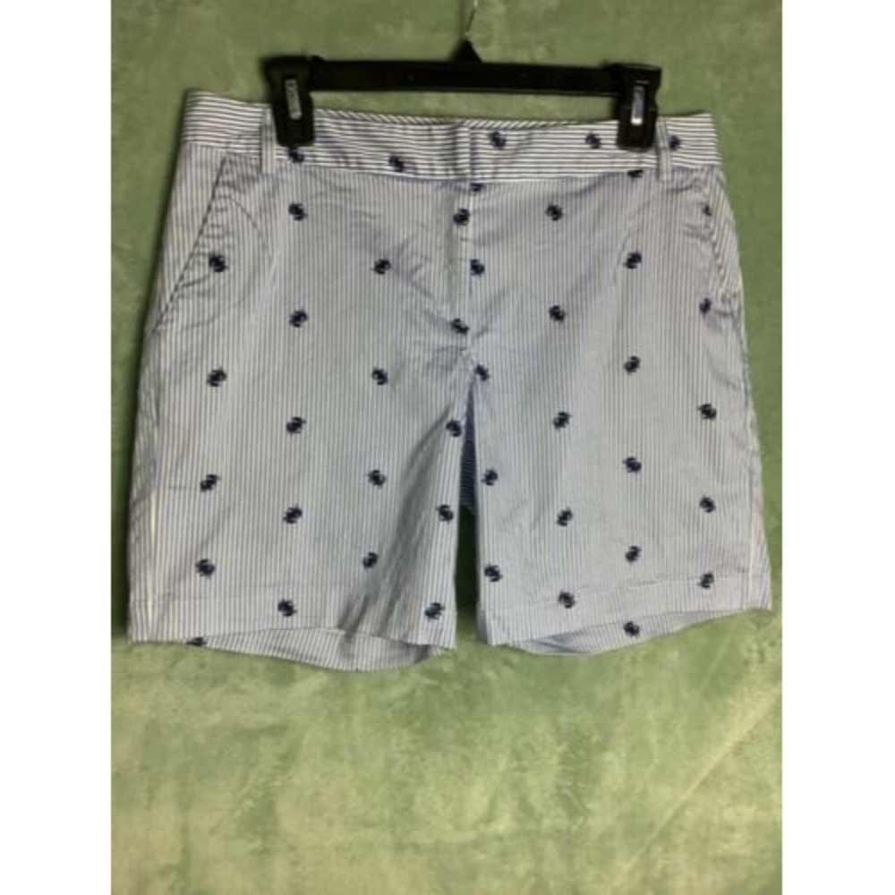 Izod Mens Chino Shorts Seersuckers Striped With Crabs | Size S | EUC